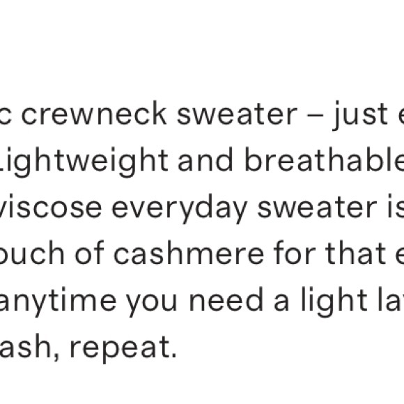 Quince Lightweight Organic Cotton Cashmere Crew Neck Sweater Medium - Picture 3 of 9